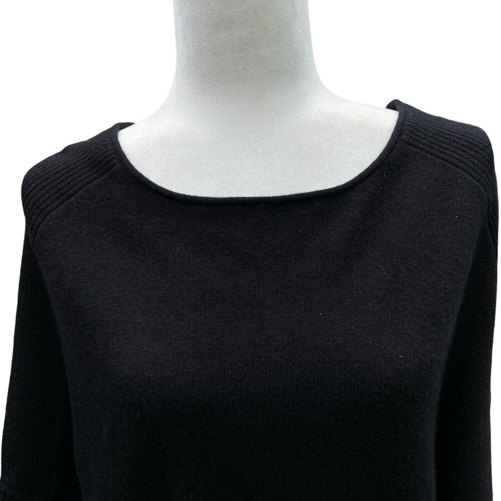 Tory Burch Women Small Sweater‎ Cashmere Black Knit Pullover Dolman Sleeve - Picture 3 of 8
